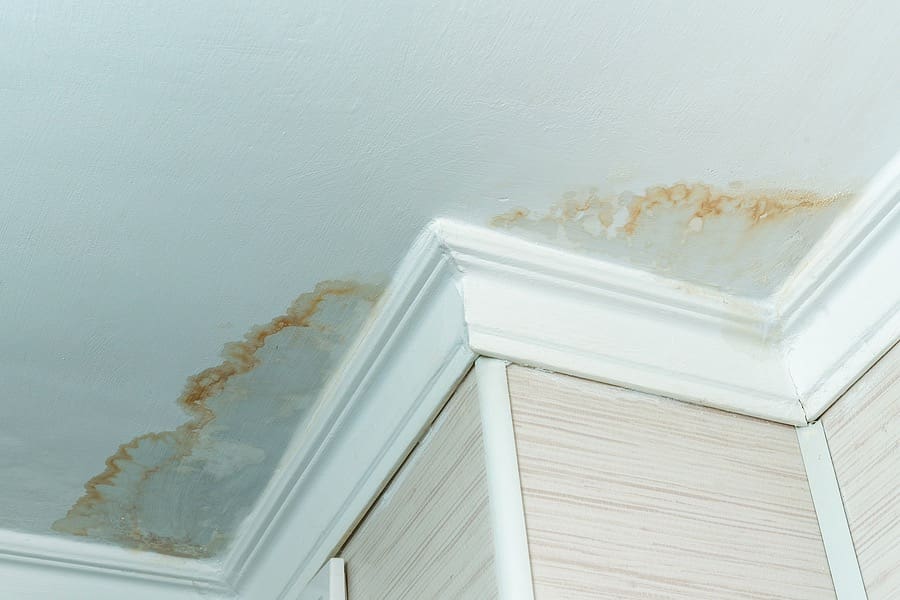 example of water damage water damage stain on ceiling Hamilton