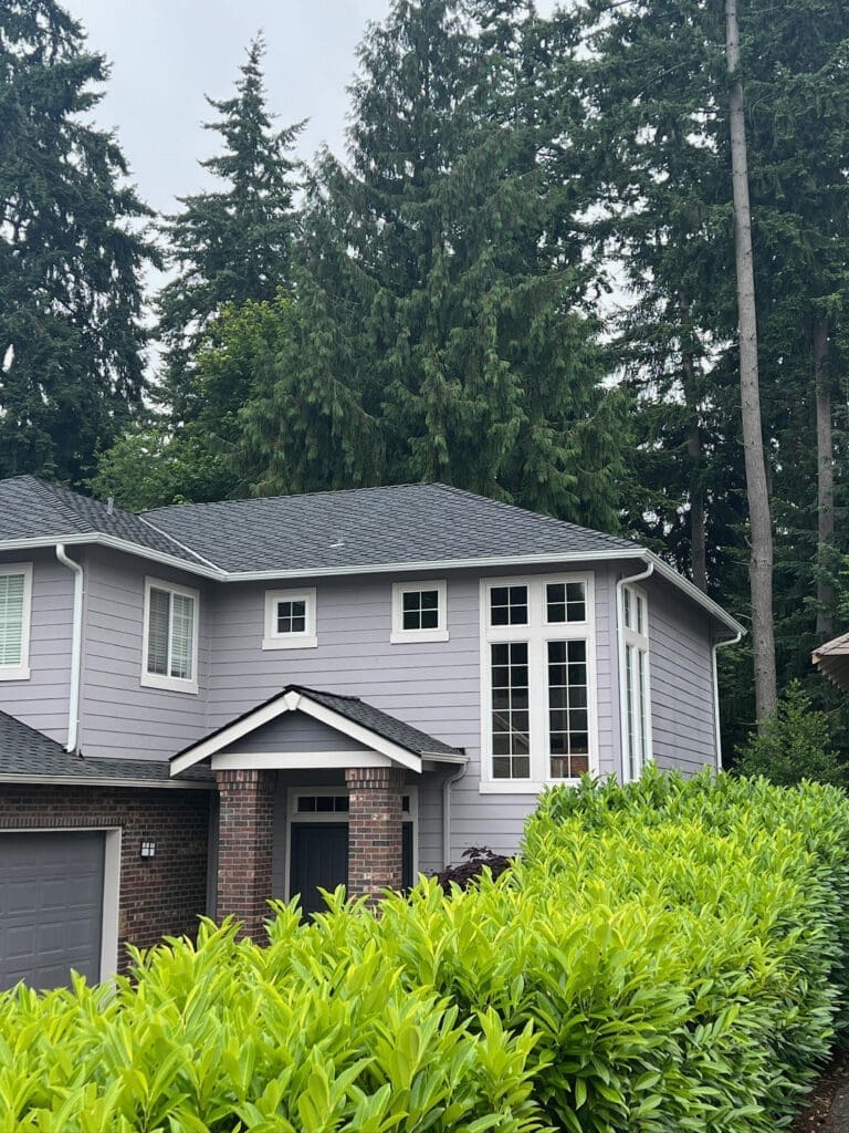 Home's roof damaged by storm. Home's roof damaged by storm.
