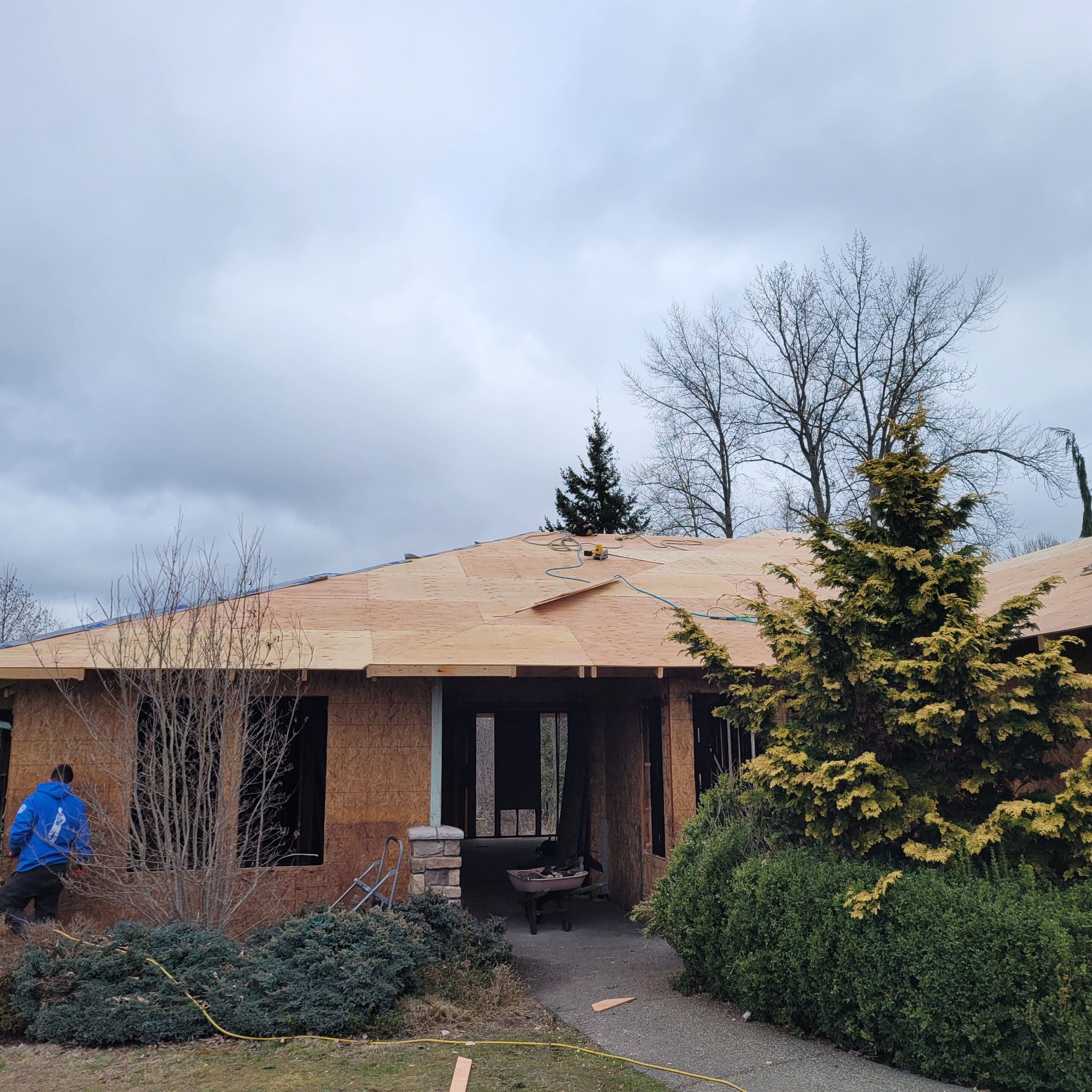 example of roof restoration roof restoration example in Concrete